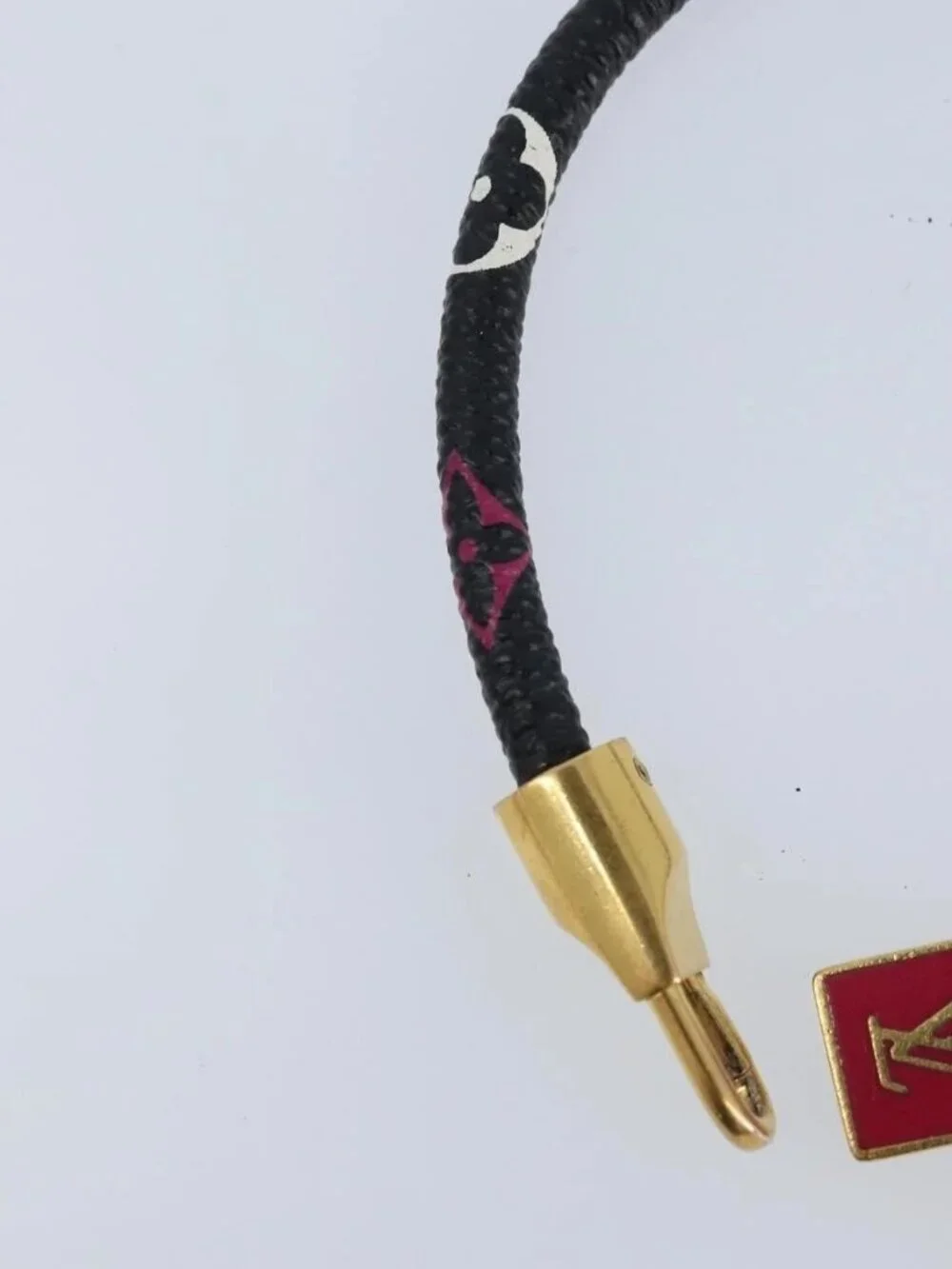 LOUIS VUITTON Multicolor Bra Rubbed Lach It Bracelet Black M6603F Auth ka2772M - Picture 3 of 13